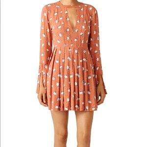 Free People Printed Tegan Mini Dress Size 10